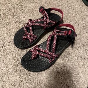 Chaco Women's Black and Red Sandals
